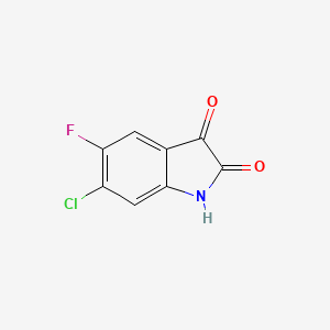 Chemical structure of 5-Fluoro-6-chloroisatin