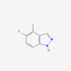 Chemical structure of 5-Fluoro-4-methyl-1H-indazole