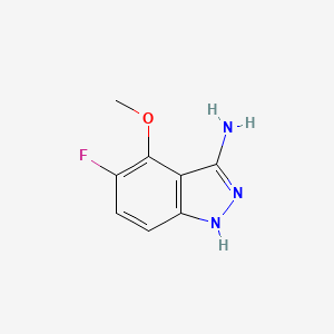 Chemical structure of 5-Fluoro-4-methoxy-1H-indazol-3-amine