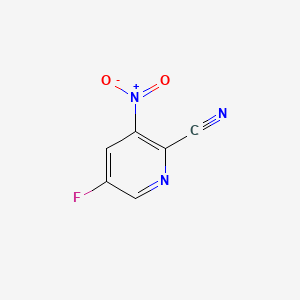Chemical structure of 5-Fluoro-3-nitropicolinonitrile