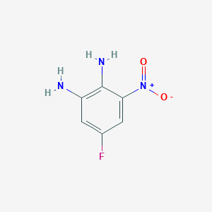 Chemical structure of 5-Fluoro-3-nitrobenzene-1,2-diamine