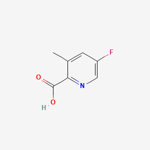Chemical structure of 5-Fluoro-3-methylpicolinic acid