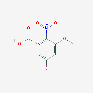 Chemical structure of 5-Fluoro-3-methoxy-2-nitrobenzoic acid