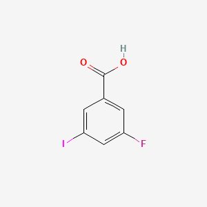 Chemical structure of 5-Fluoro-3-iodobenzoic acid