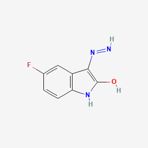 Chemical structure of 5-Fluoro-3-hydrazonoindolin-2-one