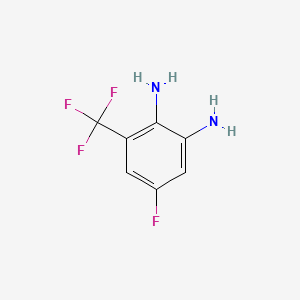 Chemical structure of 5-Fluoro-3-(trifluoromethyl)benzene-1,2-diamine
