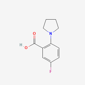 Chemical structure of 5-Fluoro-2-pyrrolidinobenzoic Acid