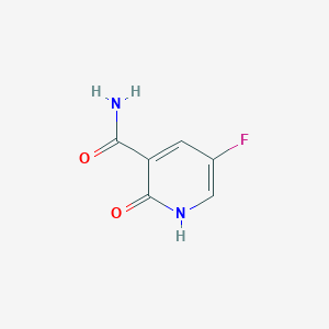 Chemical structure of 5-Fluoro-2-oxo-1,2-dihydropyridine-3-carboxamide