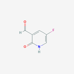 Chemical structure of 5-Fluoro-2-oxo-1,2-dihydropyridine-3-carbaldehyde