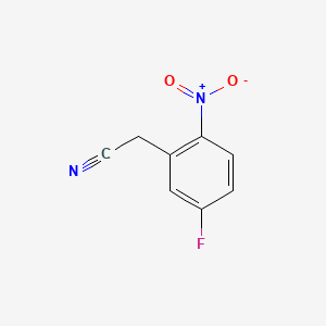 Chemical structure of 5-Fluoro-2-Nitrophenylacetonitrile