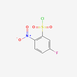 Chemical structure of 5-Fluoro-2-nitrobenzene-1-sulfonyl chloride