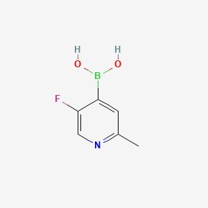 Chemical structure of 5-FLUORO-2-METHYLPYRIDINE-4-BORONIC ACID