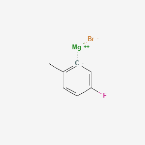Chemical structure of 5-Fluoro-2-methylphenylmagnesium bromide