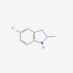 Chemical structure of 5-Fluoro-2-methylindoline