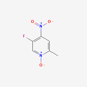 Chemical structure of 5-Fluoro-2-methyl-4-nitropyridine 1-Oxide