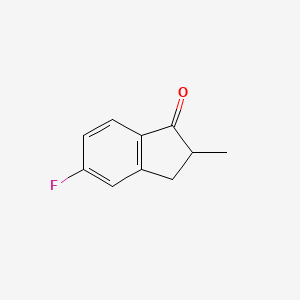Chemical structure of 5-Fluoro-2-methylindan-1-one