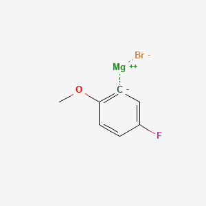 Chemical structure of 5-Fluoro-2-methoxyphenylmagnesium bromide