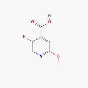 Chemical structure of 5-Fluoro-2-methoxyisonicotinic acid