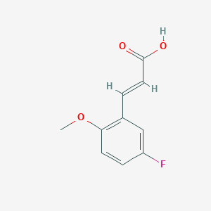 Chemical structure of 5-Fluoro-2-Methoxycinnamic Acid