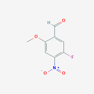 Chemical structure of 5-Fluoro-2-methoxy-4-nitrobenzaldehyde