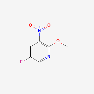 Chemical structure of 5-Fluoro-2-methoxy-3-nitropyridine