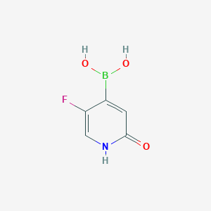 Chemical structure of 5-Fluoro-2-hydroxypyridine-4-boronic acid