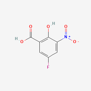 Chemical structure of 5-Fluoro-2-hydroxy-3-nitrobenzoic acid