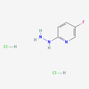 Chemical structure of 5-Fluoro-2-hydrazinylpyridine dihydrochloride