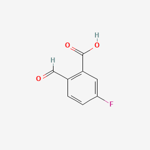 Chemical structure of 5-Fluoro-2-formylbenzoic acid