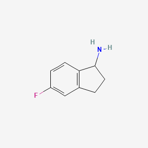 Chemical structure of 5-Fluoro-2,3-dihydro-1H-inden-1-amine