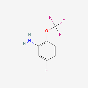 Chemical structure of 5-Fluoro-2-(trifluoromethoxy)aniline