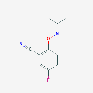 Chemical structure of 5-Fluoro-2-(Propan-2-Ylideneaminooxy)Benzonitrile