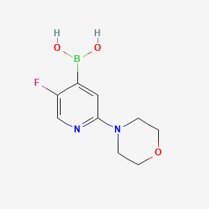 Chemical structure of 5-Fluoro-2-(morpholino)pyridine-4-boronic acid