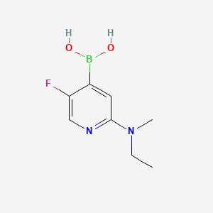 Chemical structure of 5-Fluoro-2-(methylethylamino)pyridine-4-boronic acid