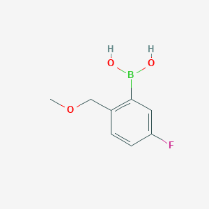 Chemical structure of 5-Fluoro-2-(methoxymethyl)phenylboronic acid