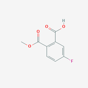 Chemical structure of 5-Fluoro-2-(methoxycarbonyl)benzoic acid
