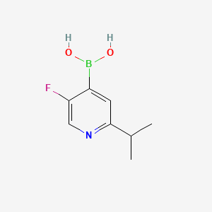 Chemical structure of 5-Fluoro-2-(iso-propyl)pyridine-4-boronic acid