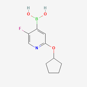 Chemical structure of 5-Fluoro-2-(cyclopentoxy)pyridine-4-boronic acid