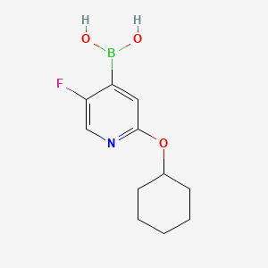 Chemical structure of 5-Fluoro-2-(cyclohexyloxy)pyridine-4-boronic acid