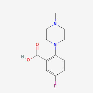 Chemical structure of 5-Fluoro-2-(4-methyl-1-piperazinyl)benzoic Acid