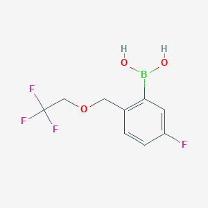 Chemical structure of 5-Fluoro-2-((2,2,2-trifluoroethoxy)Methyl)phenylboronic acid