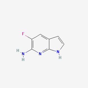 Chemical structure of 5-Fluoro-1H-pyrrolo[2,3-b]pyridin-6-amine