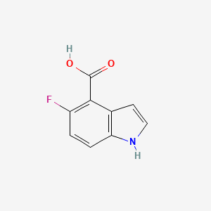 Chemical structure of 5-Fluoro-1H-indole-4-carboxylic acid