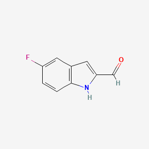 Chemical structure of 5-Fluoro-1H-indole-2-carbaldehyde