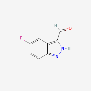 Chemical structure of 5-Fluoro-1H-indazole-3-carbaldehyde