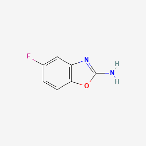 Chemical structure of Benzoxazole, 2-amino-5-fluoro-