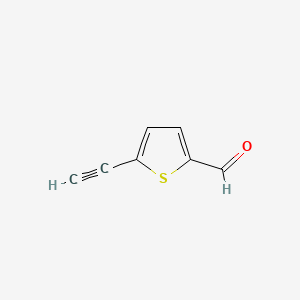 Chemical structure of 5-Ethynylthiophene-2-carbaldehyde