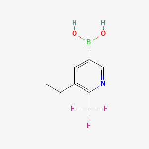 Chemical structure of 5-Ethyl-6-trifluoromethylpyridine-3-boronic acid