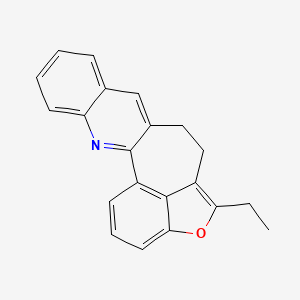 Chemical structure of 5-Ethyl-6,7-Dihydrobenzo[6,7]Furo[3'',4'':5,6]Cyclohepta[1,2-b]Quinoline