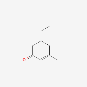 Chemical structure of 5-Ethyl-3-methylcyclohex-2-enone